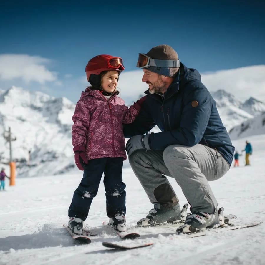 Skifahren in den Schweizer Bergen